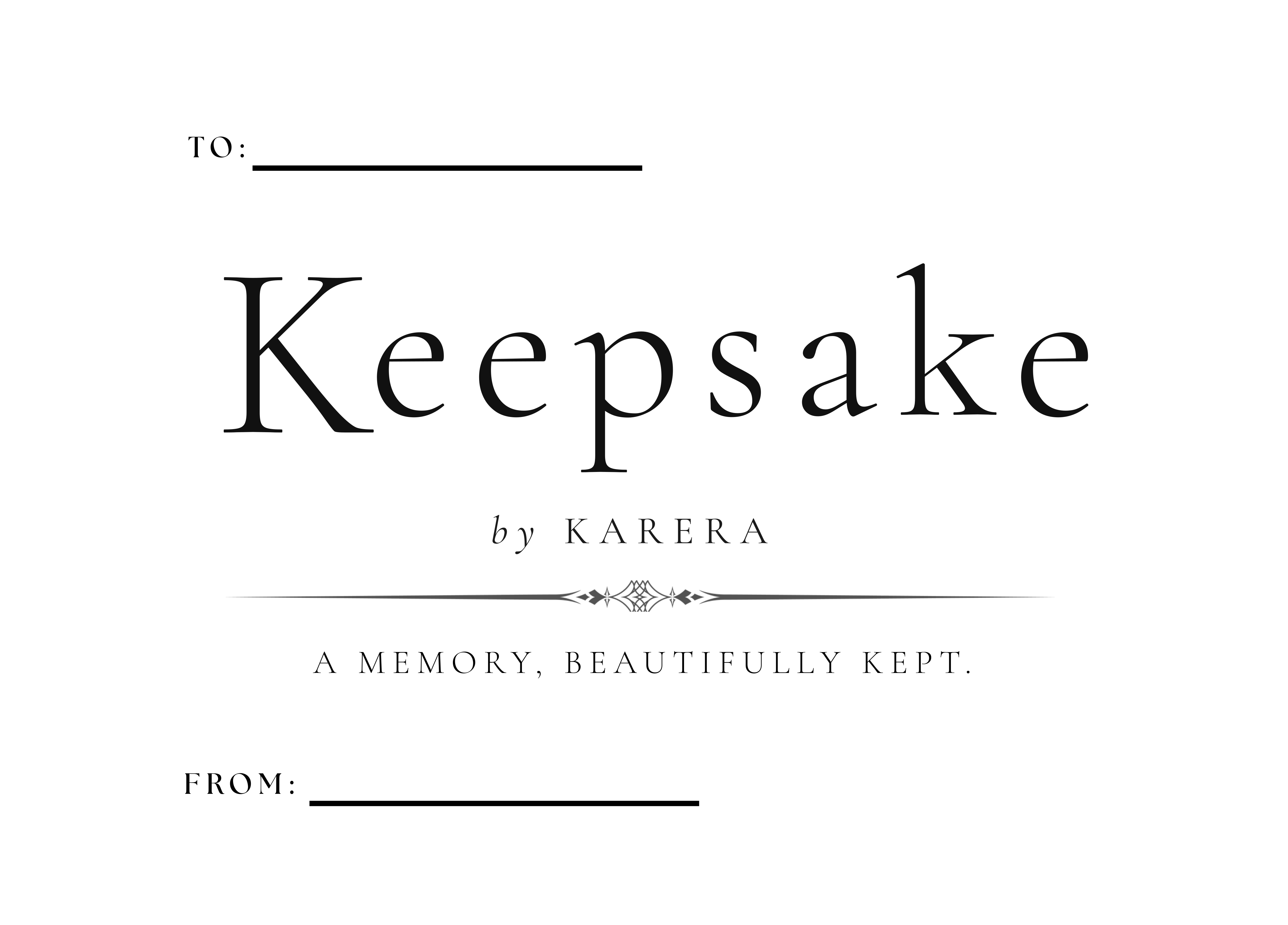 Karera keepsake card